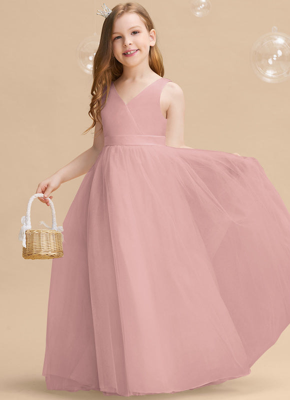 Robe De Princesse Longue Rose Poudrée