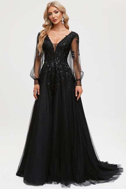 Robe De Princesse Noir Scintillant - gallery 5
