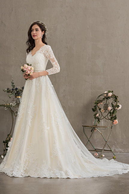 Robe De Princesse Élégante Dentelle - gallery 3