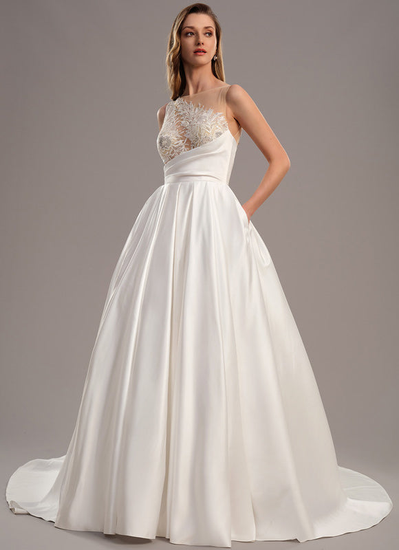 Robe De Princesse Satin Élégance - gallery 1