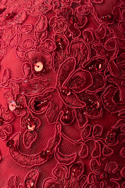 Robe De Princesse Satinée Rouge - gallery 6