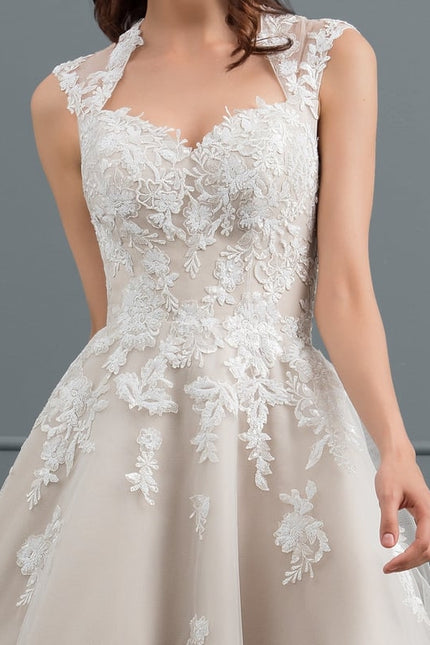 Robe De Princesse De Mariée Vintage Tulle - gallery 2