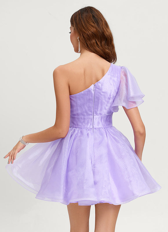 Robe De Princesse Lilas Asymétrique - gallery 4
