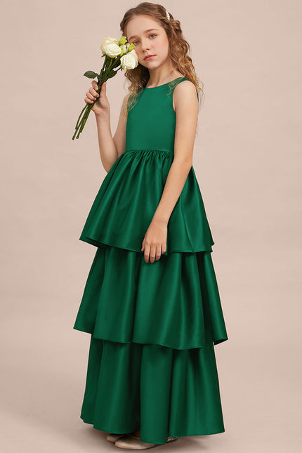 Robe De Princesse Satin Vert Émeraude - gallery 2