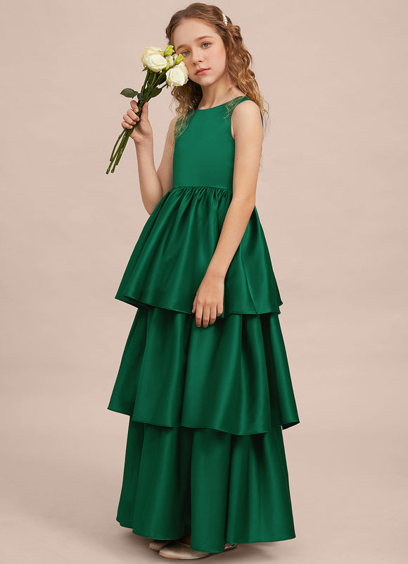 Robe De Princesse Satin Vert Émeraude - gallery 2