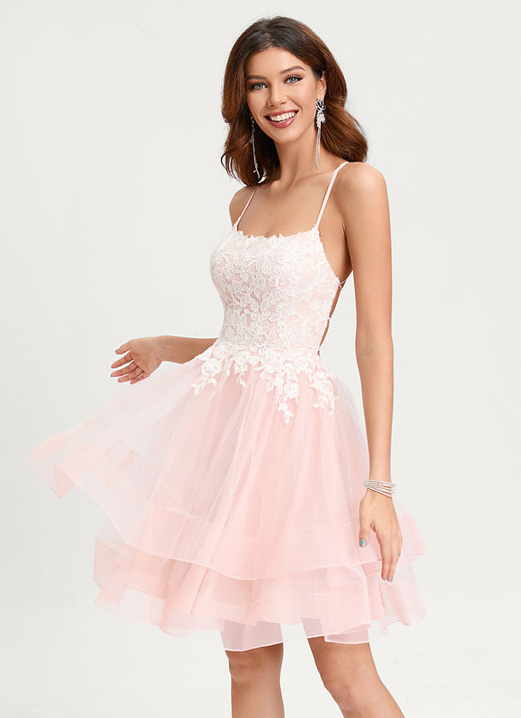 Robe De Princesse Courte Pastel Élégante - gallery 3