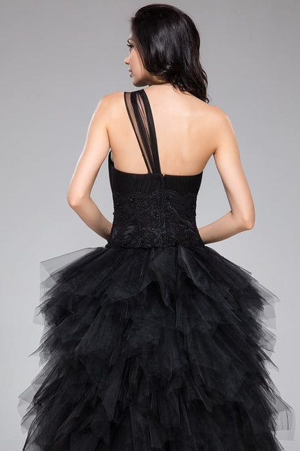Robe De Princesse Asymétrique À Volants - gallery 7