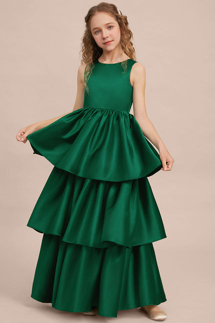 Robe De Princesse Satin Vert Émeraude - gallery 1