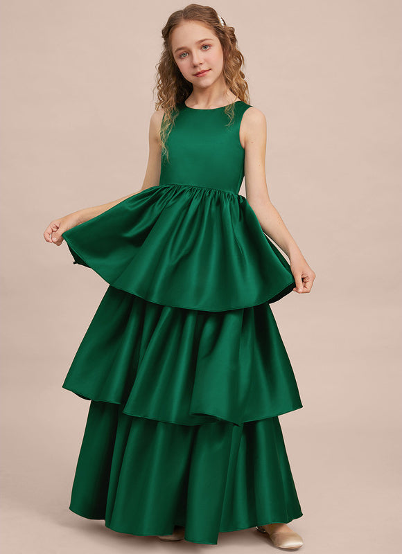 Robe De Princesse Satin Vert Émeraude - gallery 1