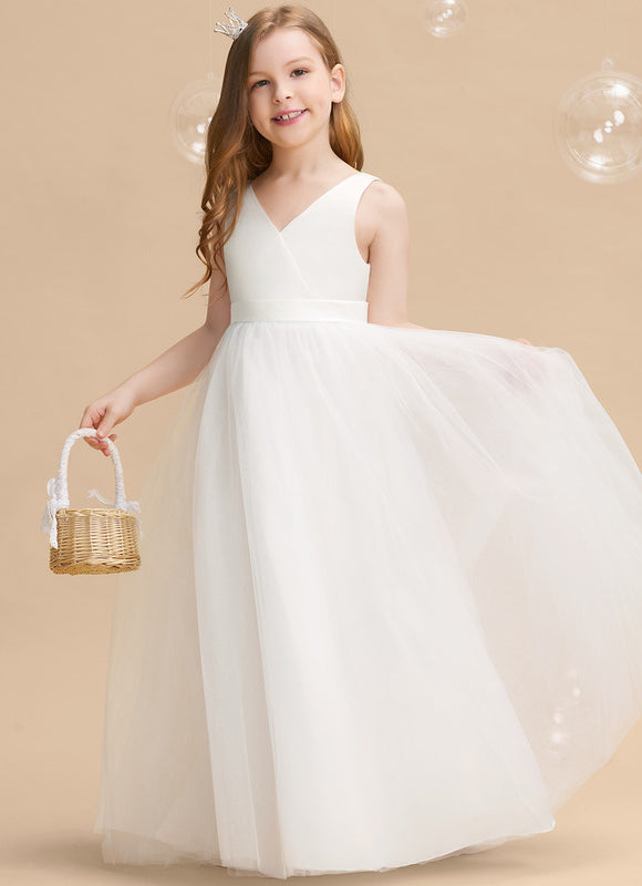 Robe De Princesse Longue Rose Poudrée - gallery 9