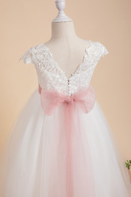 Robe De Princesse Princesse Dentelle Blanche - gallery 3