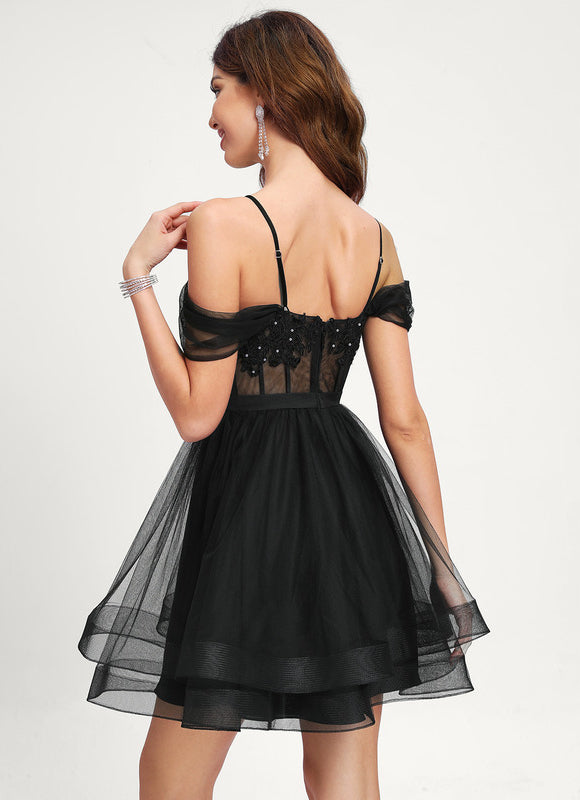 Robe De Princesse Tulle Noire Chic - gallery 6