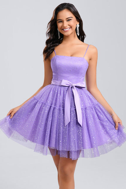 Robe De Princesse Tulle Violet Scintillant