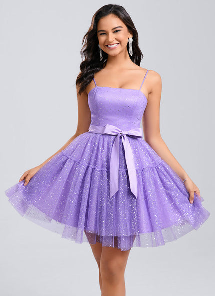 Robe De Princesse Tulle Violet Scintillant