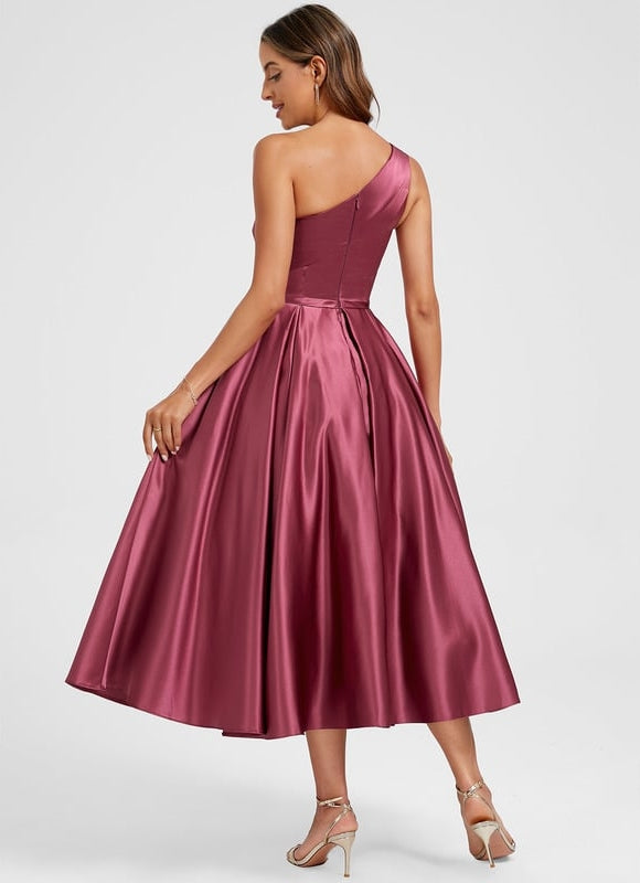 Robe De Princesse Satin Bordeaux - gallery 4