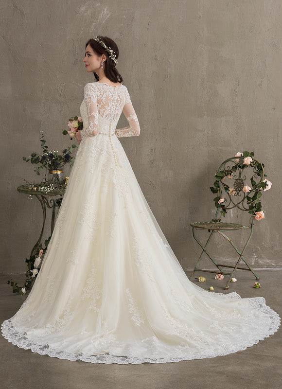 Robe De Princesse Élégante Dentelle - gallery 8