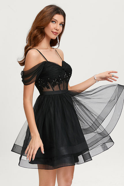 Robe De Princesse Tulle Noire Chic - gallery 4