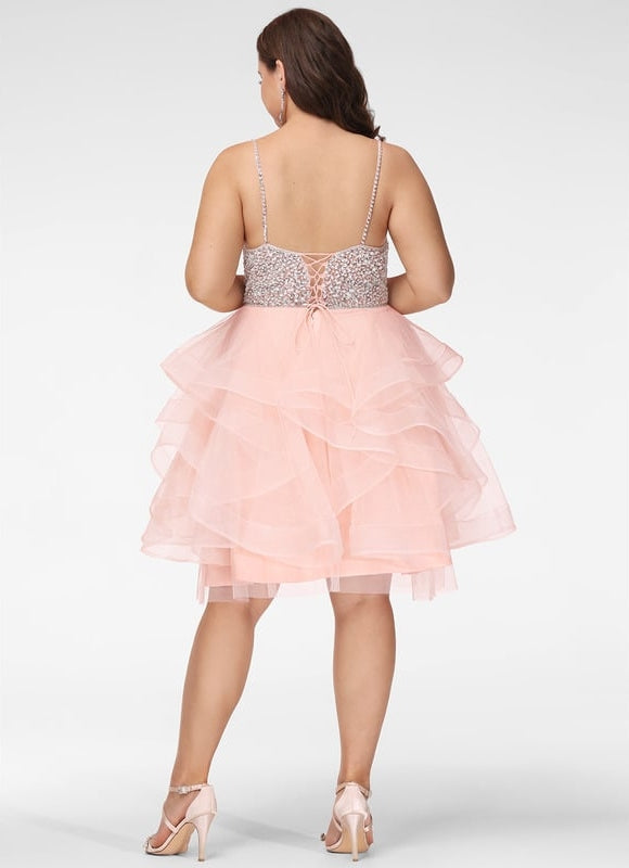 Robe De Princesse Tulle Volants Rose - gallery 6