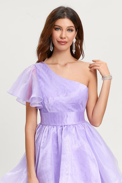 Robe De Princesse Lilas Asymétrique - gallery 5