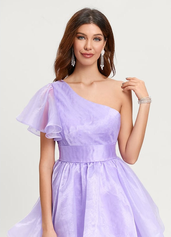 Robe De Princesse Lilas Asymétrique - gallery 5