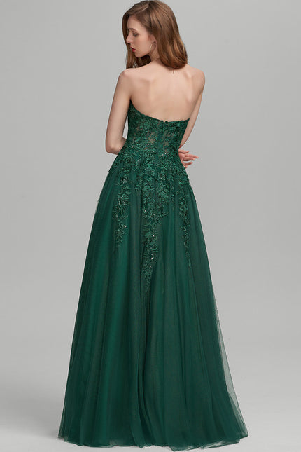 Robe De Princesse Émeraude Élégante - gallery 1