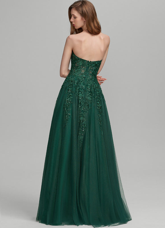 Robe De Princesse Émeraude Élégante - gallery 1