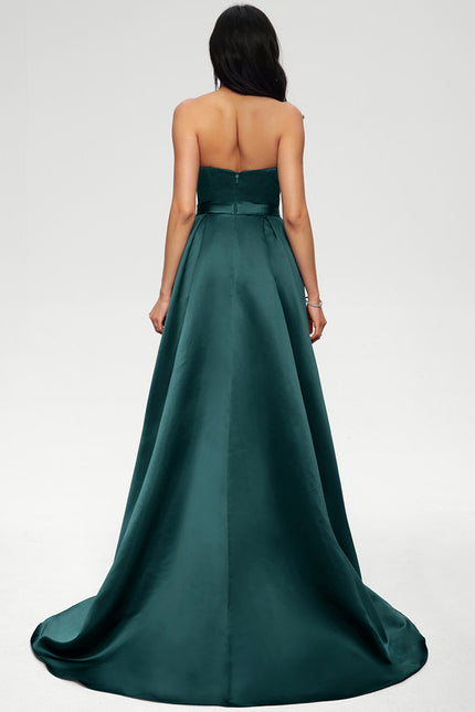 Robe De Princesse Satin Émeraude - gallery 1