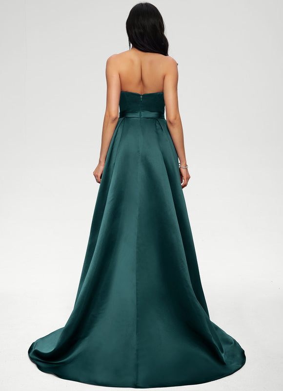 Robe De Princesse Satin Émeraude - gallery 1
