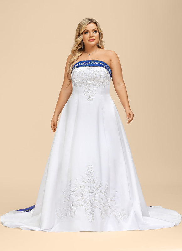 Robe De Princesse Satinée Brodée - gallery 3