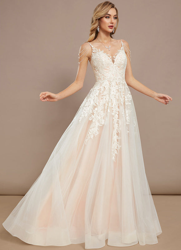 Robe De Princesse En Tulle Brodé - gallery 2