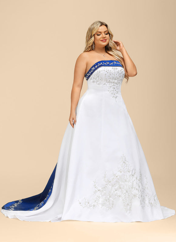 Robe De Princesse Satinée Brodée - gallery 4