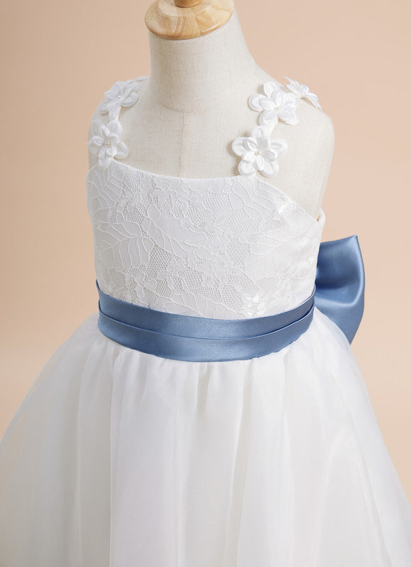 Robe De Princesse Enfant Floral Satinée - gallery 5