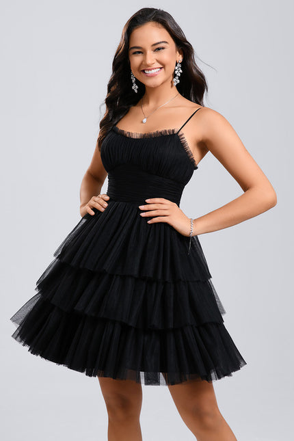 Robe De Princesse Tulle Noire Volants - gallery 3