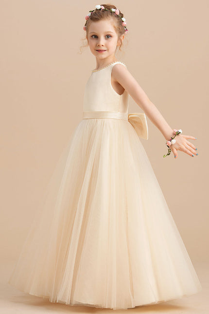 Robe De Princesse Cérémonie Enfant Satinée - gallery 3