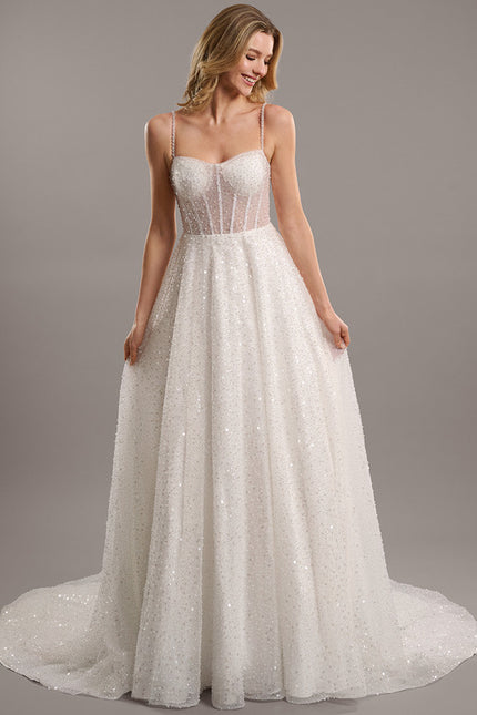 Robe De Mariee Princesse Bustier Strass - gallery 1