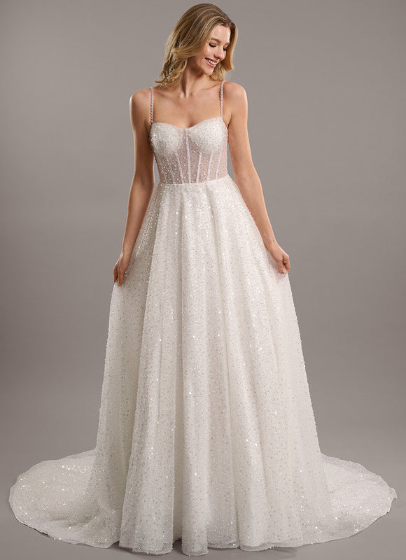 Robe De Mariee Princesse Bustier Strass - gallery 1