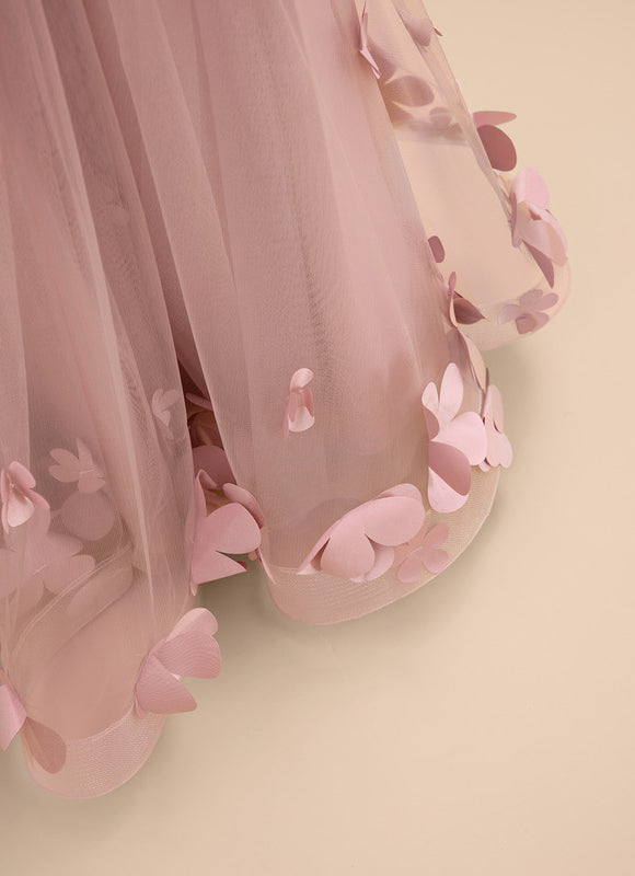 Robe De Princesse Florale Rose - gallery 5