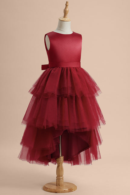 Robe De Princesse Bordeaux Asymétrique