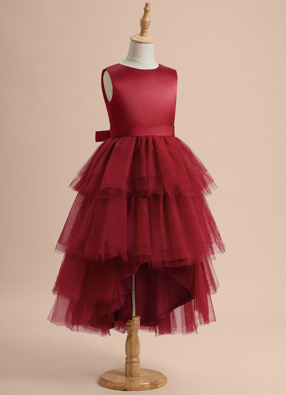 Robe De Princesse Bordeaux Asymétrique