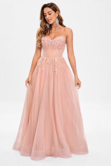 Robe De Princesse Tulle Rose Délicate - gallery 6