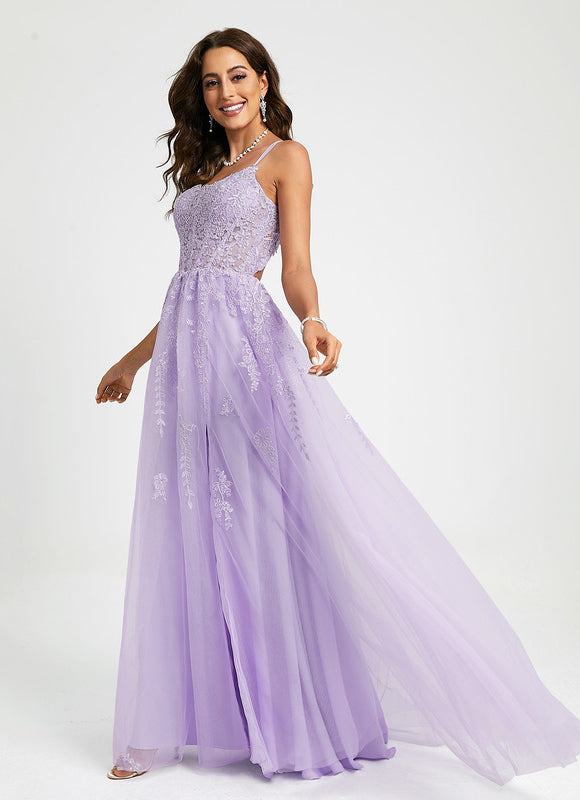 Robe De Princesse Violette Délicate - gallery 3