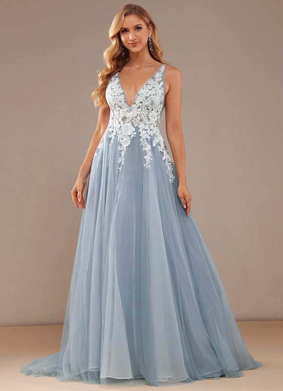 Robe De Princesse En Tulle Brodé - gallery 6