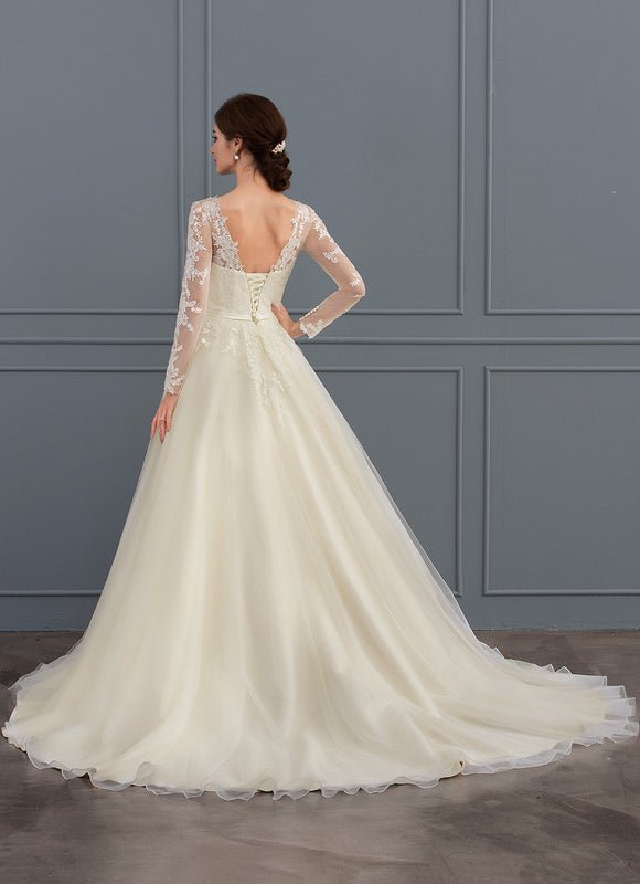 Robe De Princesse Ivoire Délicate - gallery 3
