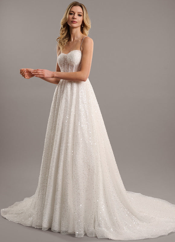 Robe De Mariee Princesse Bustier Strass - gallery 3