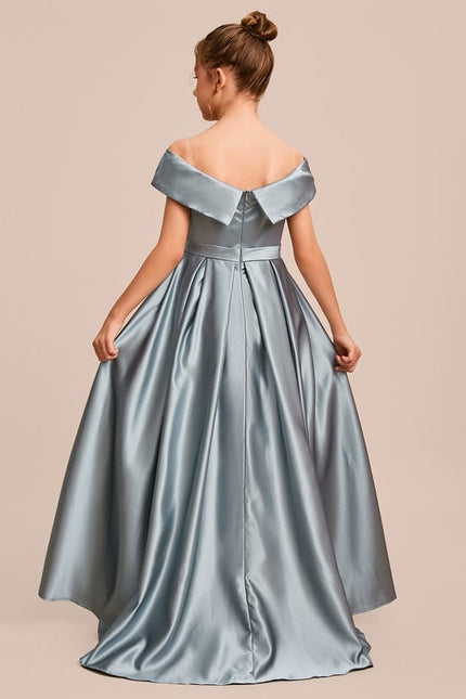 Robe De Princesse Satinée Étoile Argentée - gallery 4