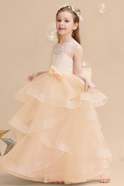 Robe De Princesse Tulle Pêche Douce - gallery 7