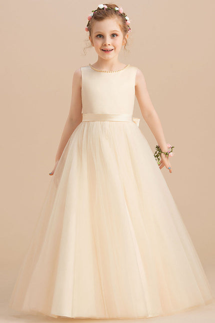 Robe De Princesse Cérémonie Enfant Satinée - gallery 5