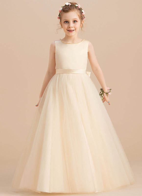 Robe De Princesse Cérémonie Enfant Satinée - gallery 5