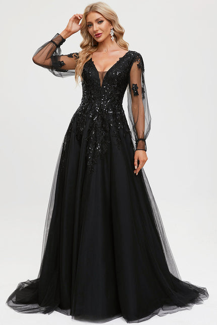 Robe De Princesse Noir Scintillant