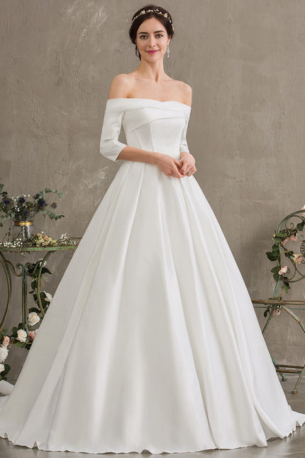 Robe De Princesse Satinée Évasée